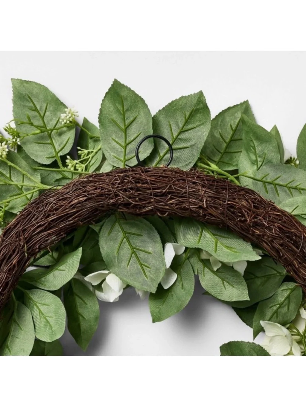 Hydrangea 24” Wreath with Cream Ribbon Bow Threshold designed with Studio McGee